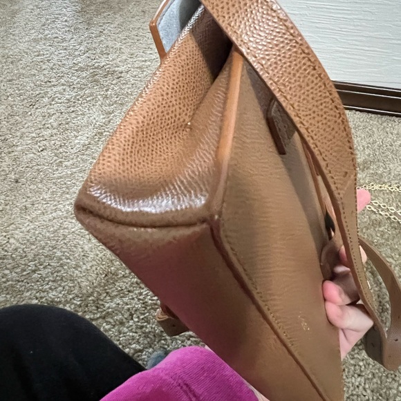 Senreve Aria Belt Bag with Gold Chain Pebbled Leather - Picture 3 of 7